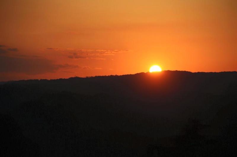 美しい夕日でした